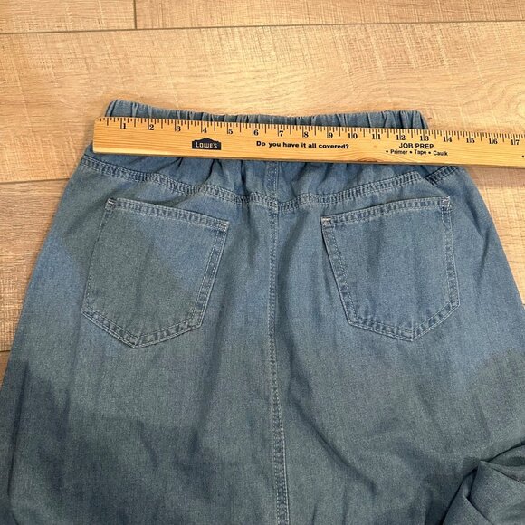 EBOSSY WOMENS MAXI DENIM PULL ON SKIRT BLUE SIZE SMALL - Picture 4 of 7